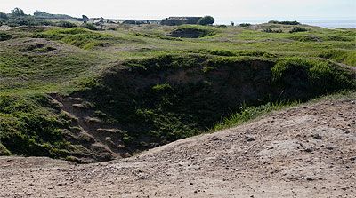 Bombekrater ved Pointe Du Hoc