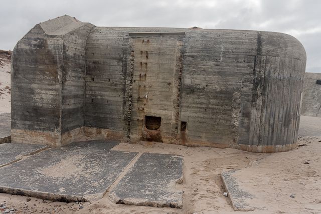 Skorsten p� mandskabsbunkeren